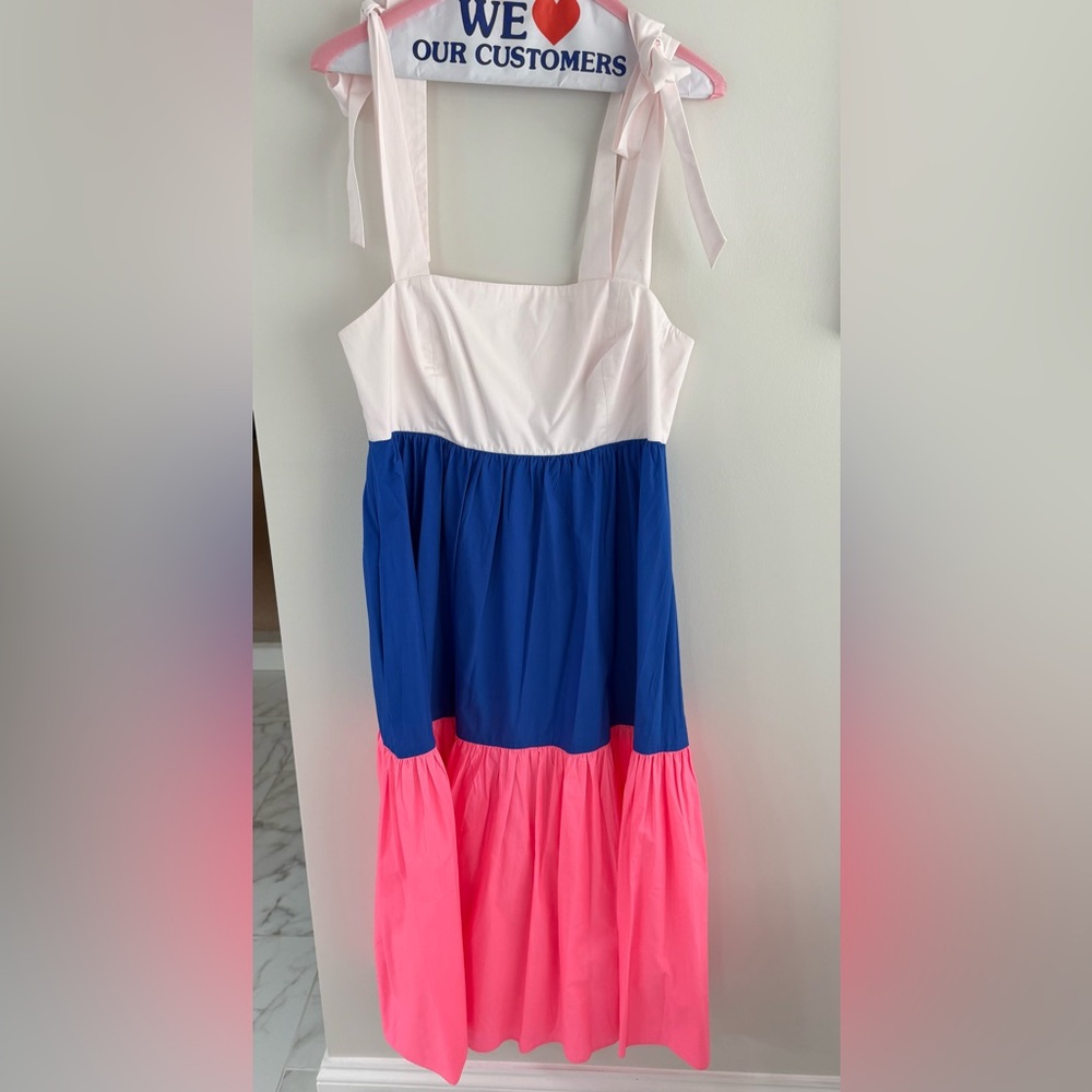 Lilly Pulitzer Blue, Pink and White Colorblock Dress